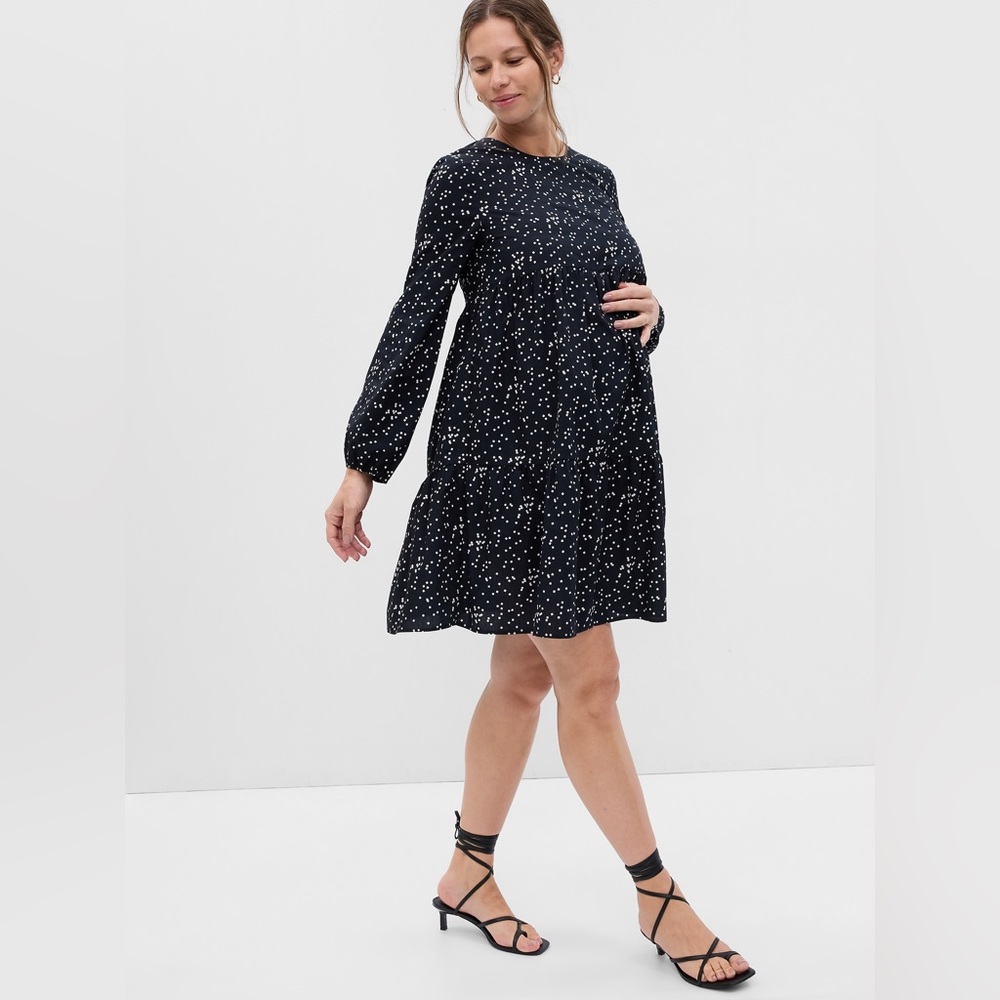 GAP Black and White Maternity Dress